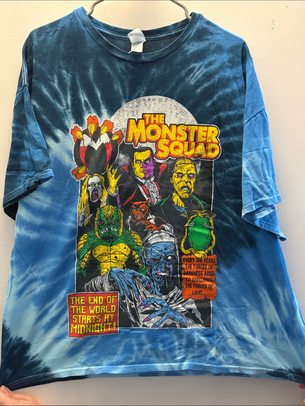 The Monster Squad Graphic Tie-Dye T-Shirt - Blue